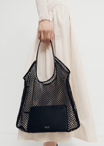 Mesh pattern shopper bag from Mango