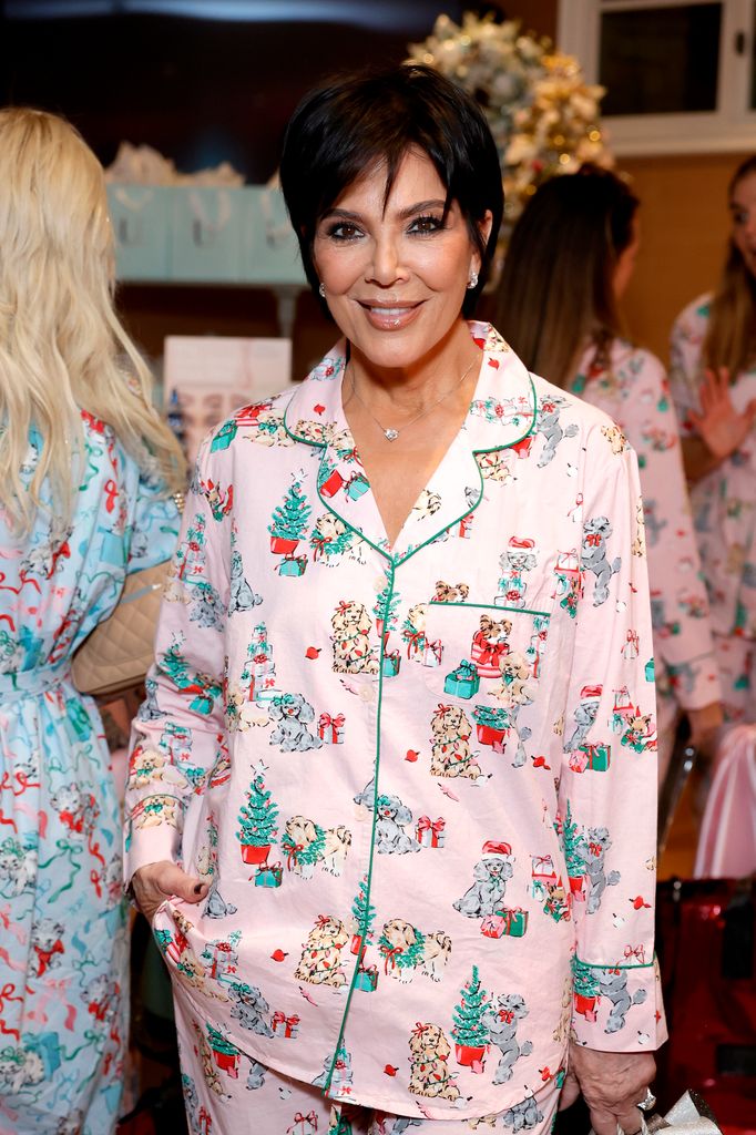 Kris Jenner attends Kathy & Nicky Hilton's Annual Holiday Printfresh Pajama Launch Party Benefitting Animal Haven and Camp Cocker Rescue on November 18, 2024 in Los Angeles, California.