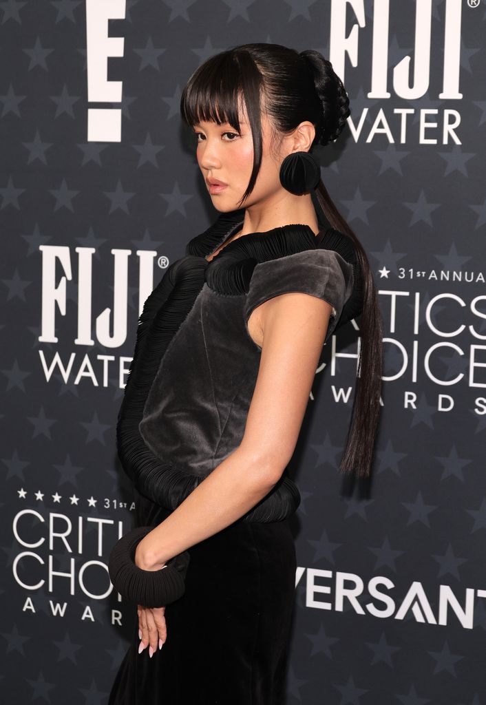 Rei Ami in black outfit