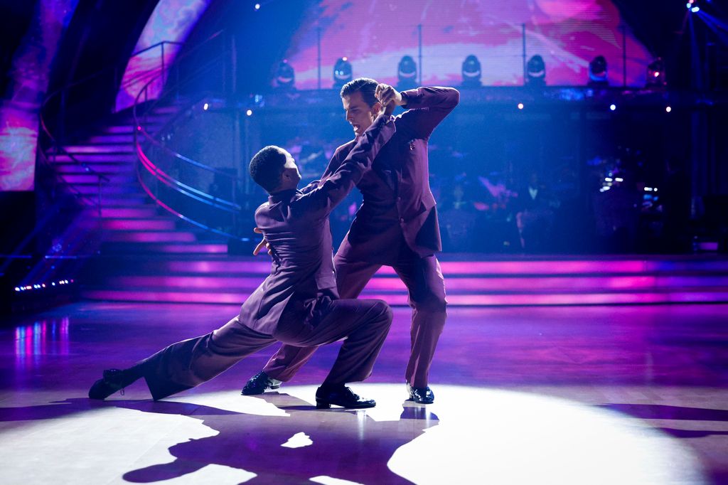 Layton Williams and Nikita Kuzmin dancing the Argentine Tango