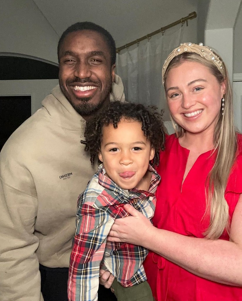 Photo shared by Iskra Lawrence on Instagram November 2023 featuring her partner Philip Payne and their three-year-old son.