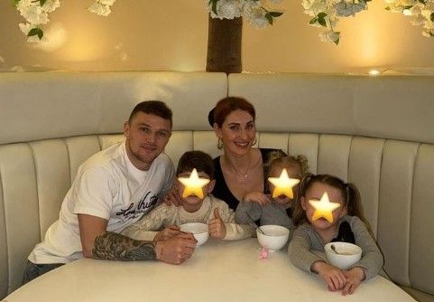 Kieran Trippier with his family out to dinner