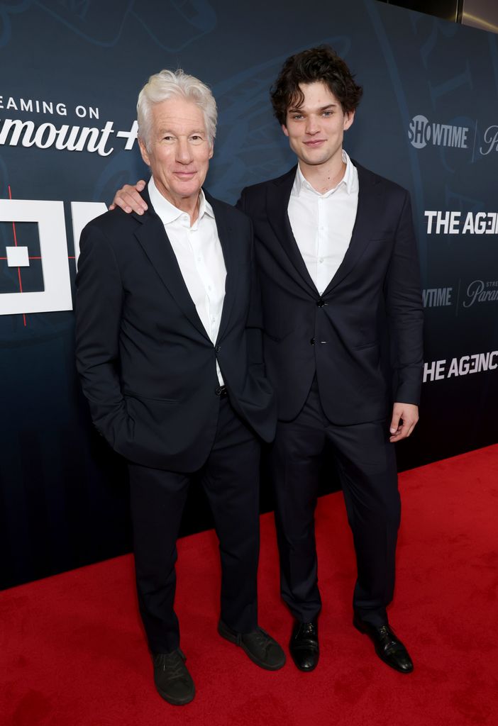 Richard Gere and Homer Gere in suits at The Agency | Premiere in NY