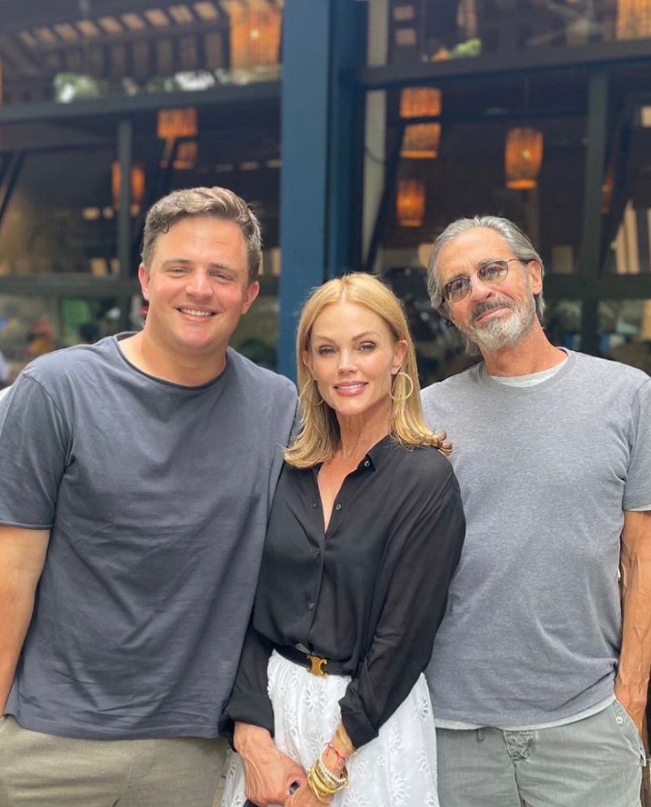 Photo shared by Belinda Carlisle on her Instagram June 2023 with her husband Morgan Mason and son James Duke Mason in Mexico City 