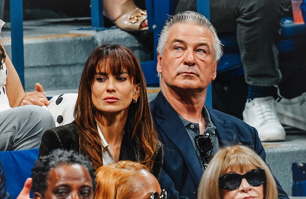 Alec Baldwin and Hilaria Baldwin at the 2025 US Open Tennis Championships