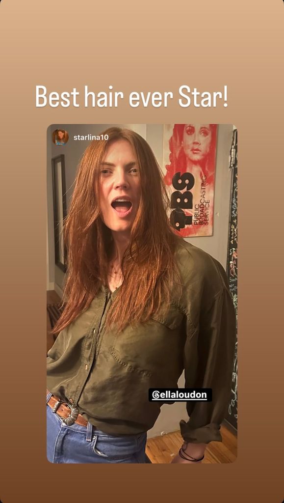 Ella debuts her copper hair
