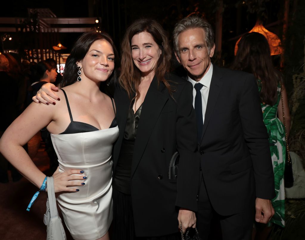 Olivia Stiller, Kathryn Hahn and Ben Stiller attend MPTF's 19th Annual Evening Before at Century Park on September 13, 2025 in Los Angeles, California