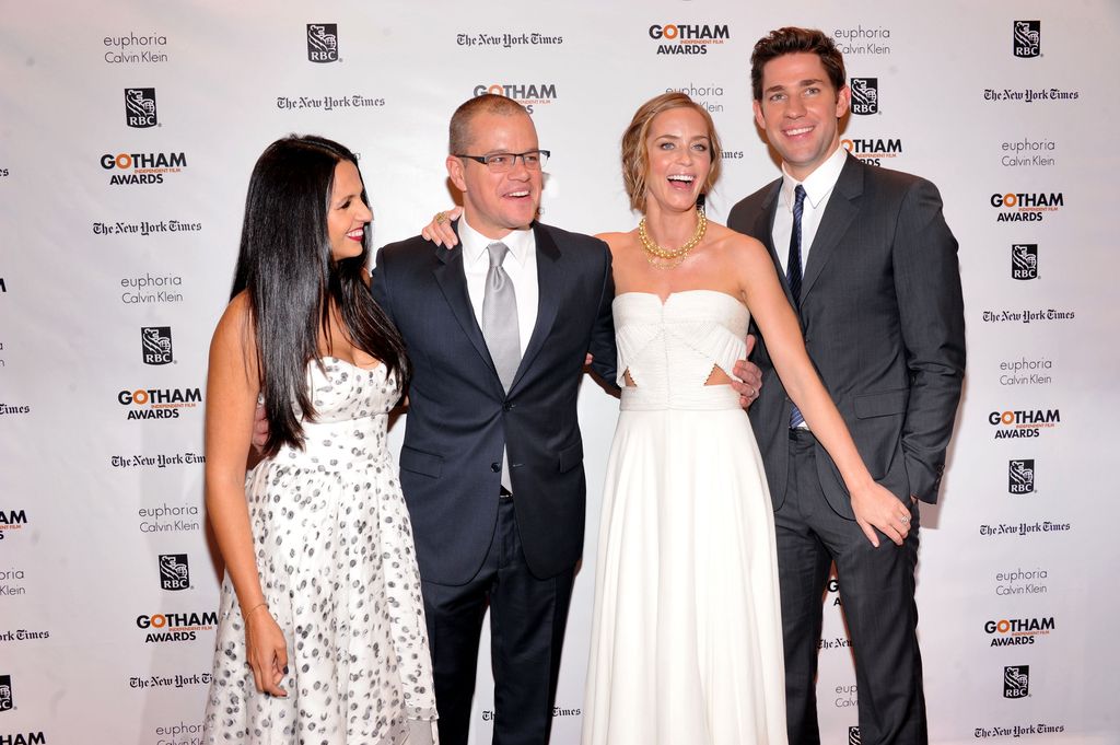 Luciana Bozan Barroso, Matt Damon, Emily Blunt, and John Krasinski attend the 22nd Annual Gotham Independent Film Awards at Cipriani Wall Street on November 26, 2012 in New York City