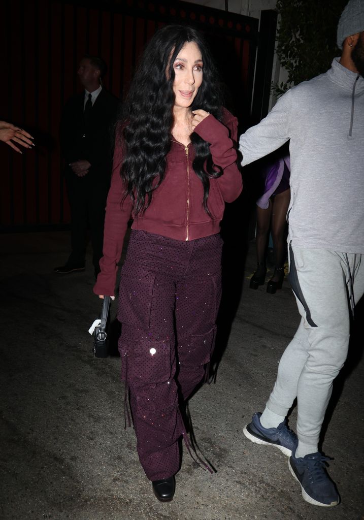 Cher is seen arriving at the Chateau Marmont on October 31, 2024 in West Hollywood, California.