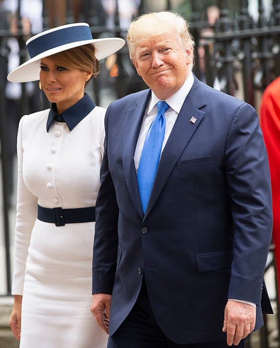 trumps arrive westminster abbey