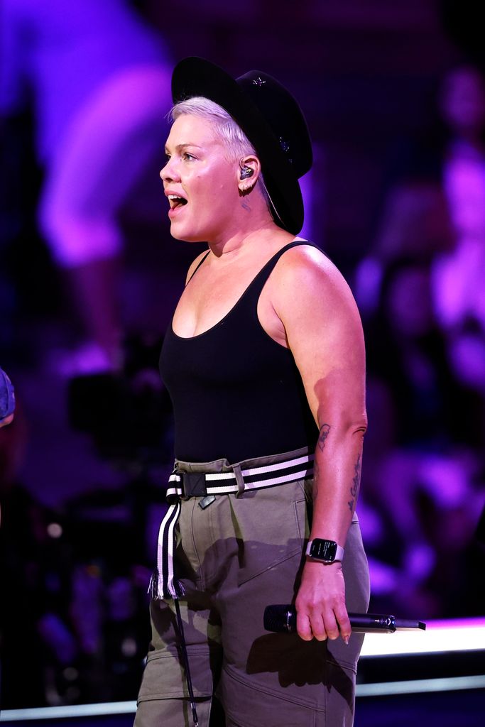 Pink performs at the DNC