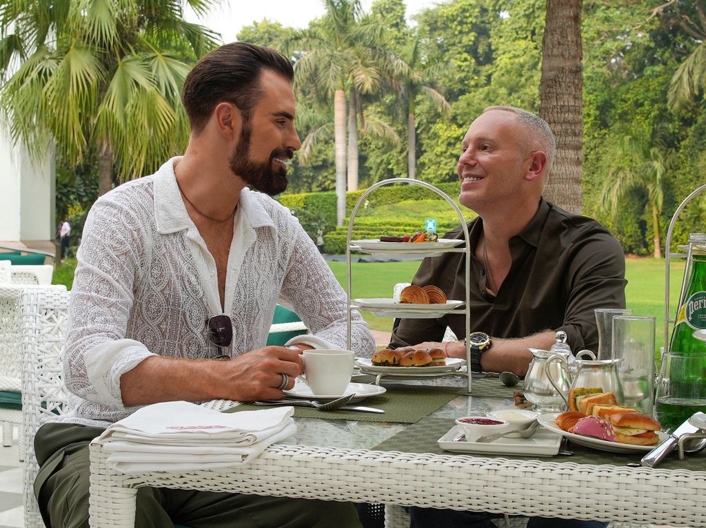 Two people having afternoon tea at the Imperial Hotel
