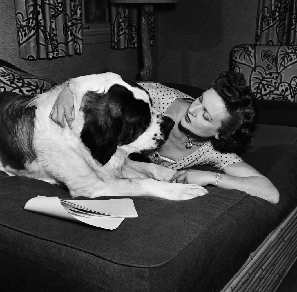 BETTY WHITE -- Pictured: Dog Stormy, actress Betty White at home in 1954 -- Photo by: Elmer Holloway/NBC/NBCU Photo Bank