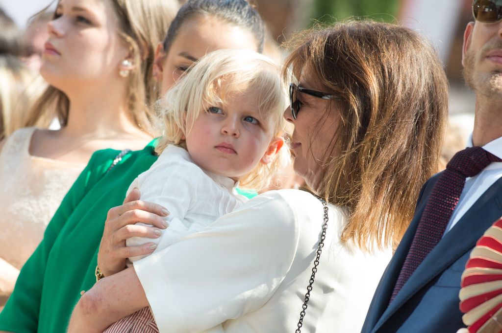 Princess Caroline of Hanover with her grandson Sasha Casiraghi 