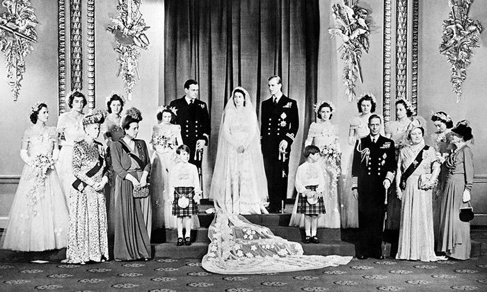 queen philip official wedding portrait