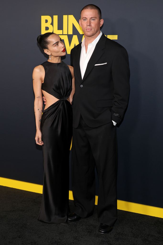 Zoë Kravitz and Channing Tatum attend the Los Angeles premiere of Amazon MGM Studios' "Blink Twice" at DGA Theater Complex on August 08, 2024 in Los Angeles, California