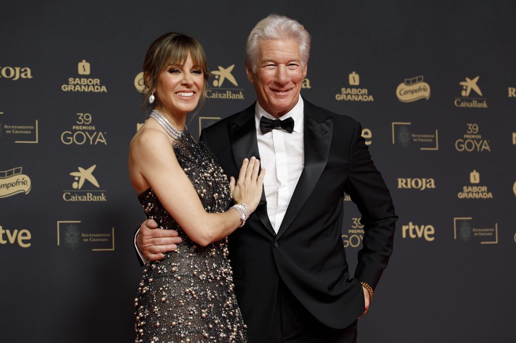 Richard Gere and Alejandra on the red carpet of the 2025 Goya Awards in Granada, Spain
