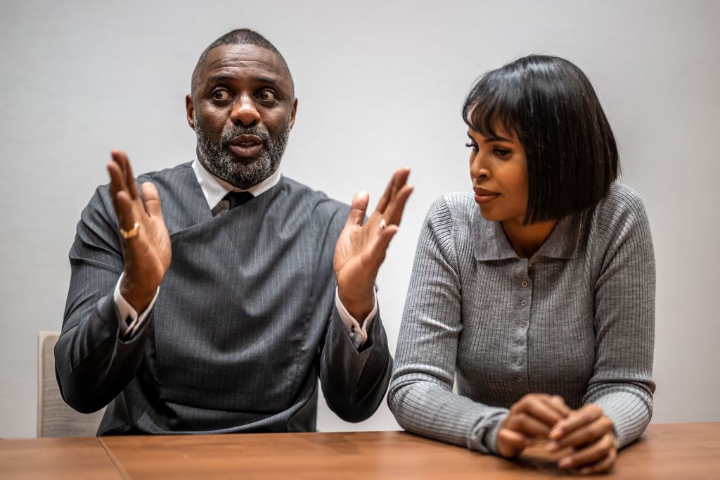 British actor Idris Elba (L) with his wife US model and activist Sabrina Dhowre Elba 