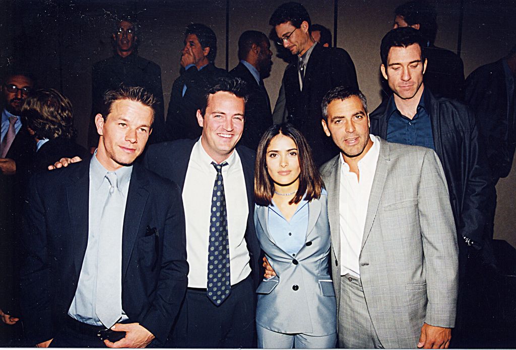 Mark Wahlberg, Matthew Perry, Salma Hayek, George Clooney & Dylan McDermott at ShoWest '98 in Las Vegas