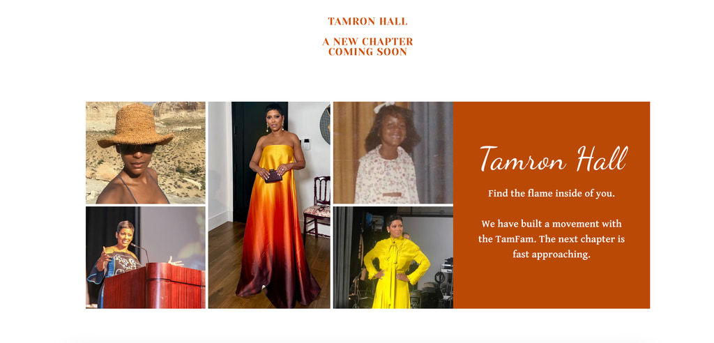 A preview of Tamron Hall's new website 
