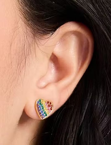 Kate Spade Rainbow Heart Studs