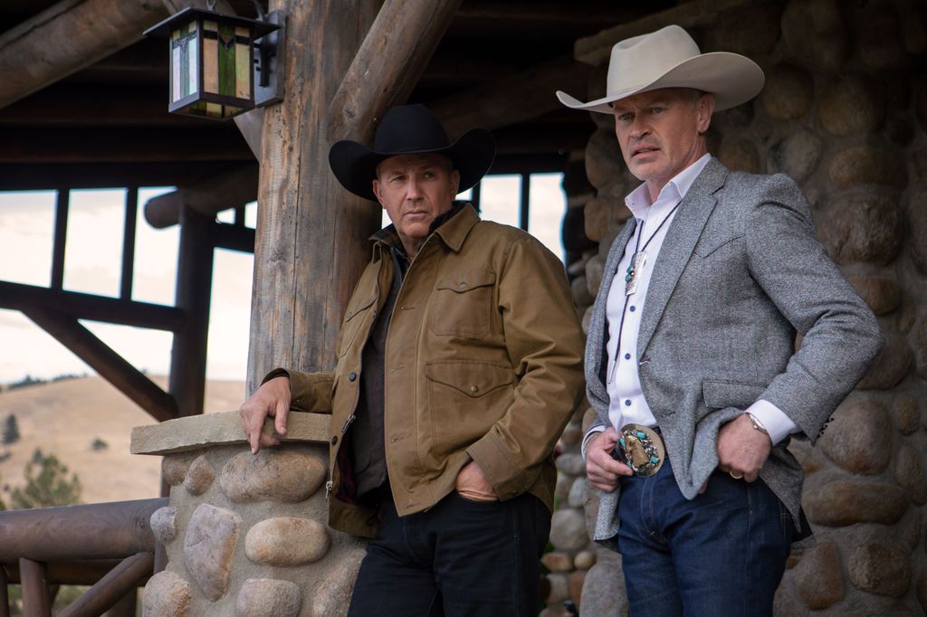 Kevin Costner as John Dutton and Neal McDonough as Malcolm Beck 'Yellowstone'