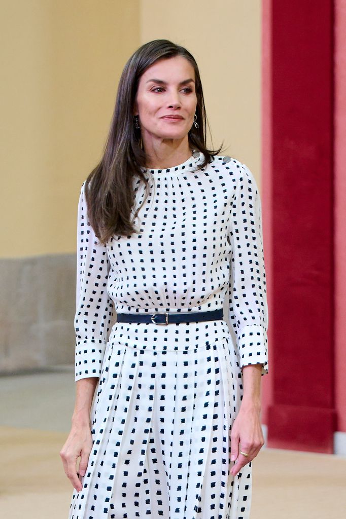 La reine Letizia d'Espagne assiste à la réunion annuelle avec les membres du conseil d'administration de la princesse des Asturiers au palais El Pardo le 17 juillet 2025 à Madrid, en Espagne. (Photo de Carlos Alvarez / Getty Images)