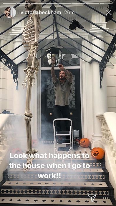 victoria beckham shares instagram photo of halloween house