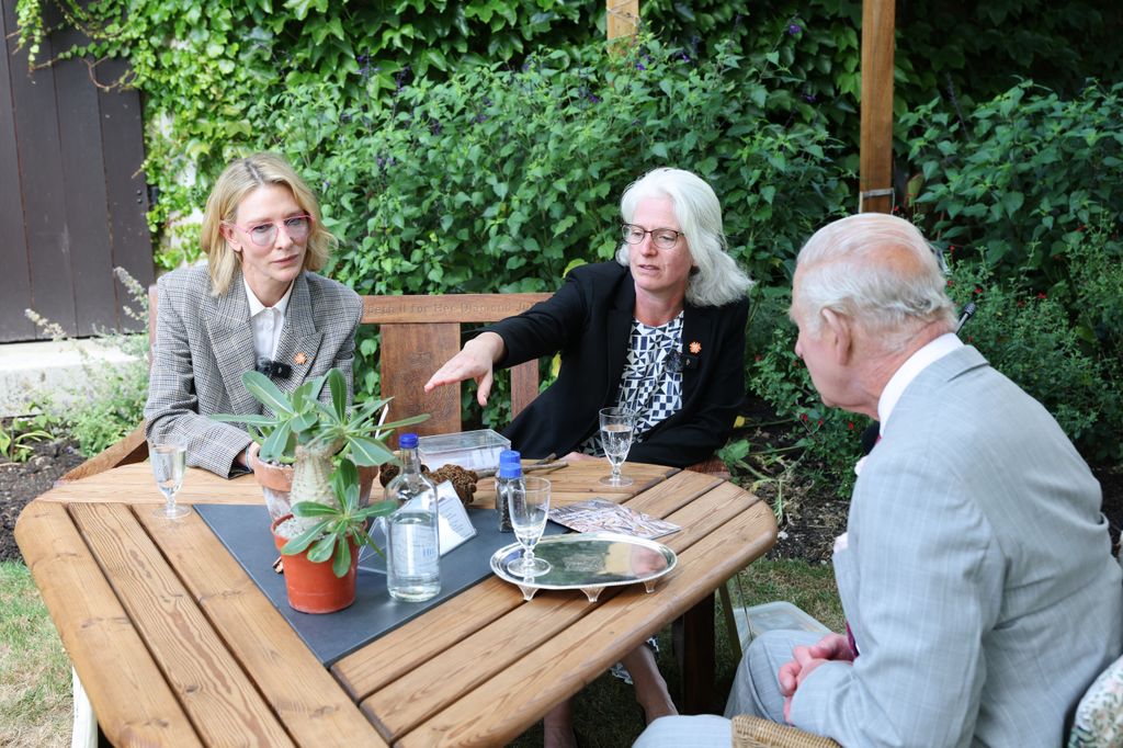 Cate Blanchett, Dr Elinor Breman and King Charles at Kew