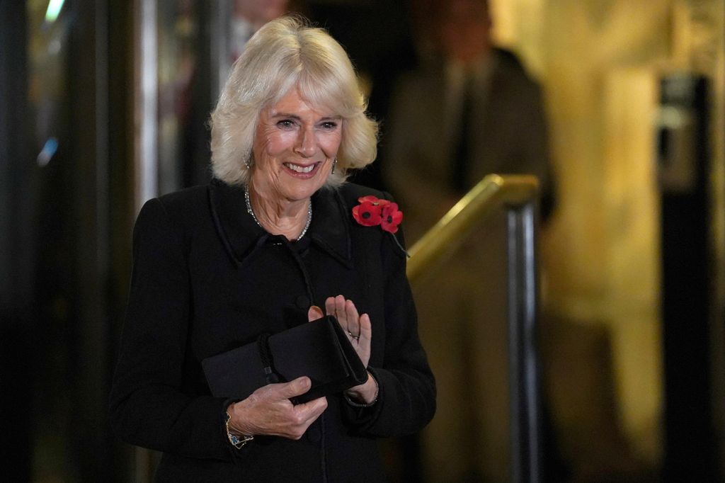 Queen Camilla arrives to attend the Royal British Legion Festival of Remembrance at the Royal Albert Hall 