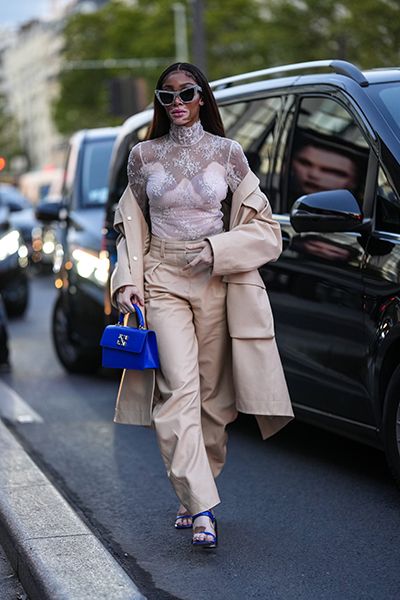 Paris Fashion Week Mesh Lace Top