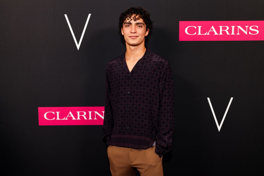 Levi McConaughey attends Clarins & V Magazine Golden Hour Celebration on October 18, 2025 