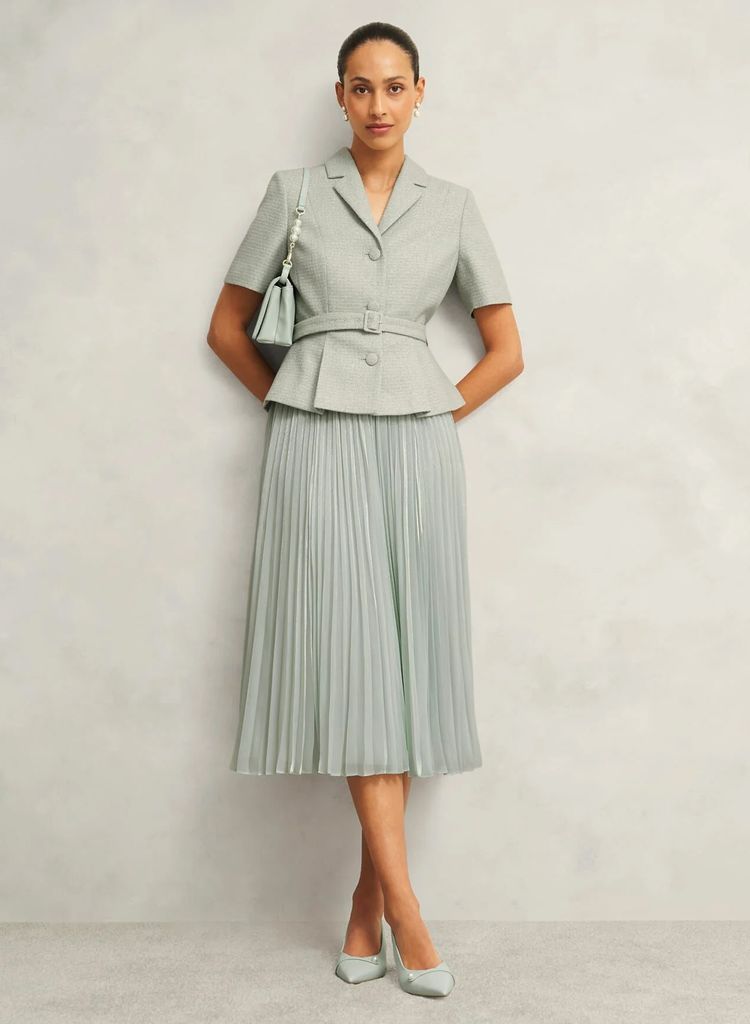 Hobbs pleated skirt dress
