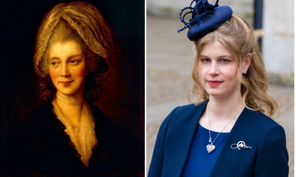 A split image of Lady Louise and Queen Charlotte