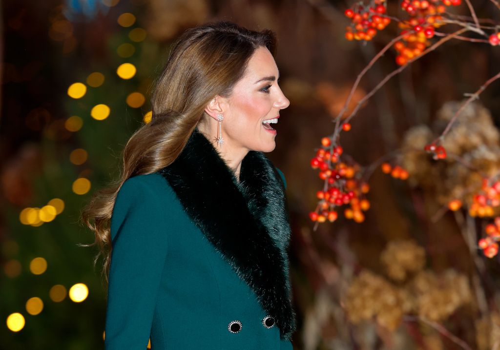 Catherine, Princess of Wales attends the 'Together At Christmas' Carol Service at Westminster Abbey on December 5, 2025 in London, England. 