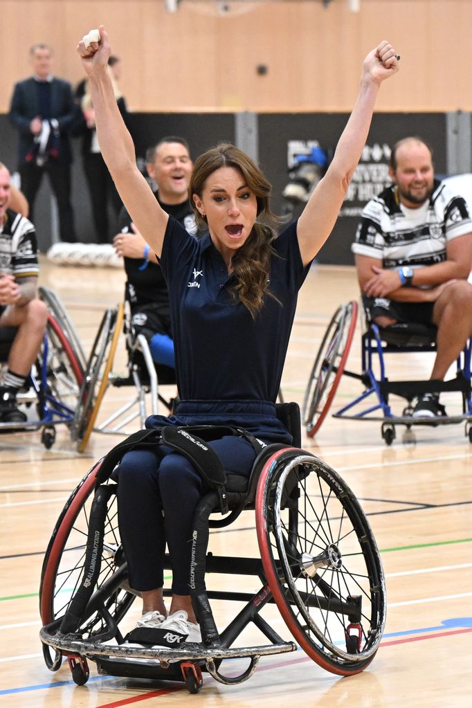 Kate Middleton scores at wheelchair rugby