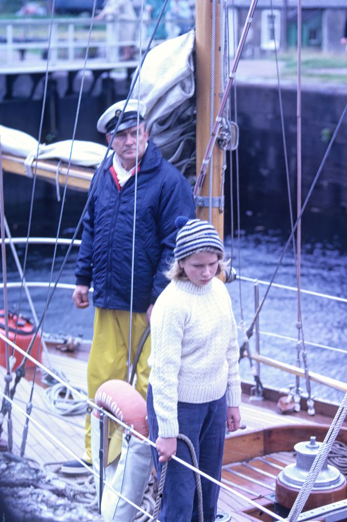La princesse Anne portant un bonnet à Inverness en 1962
