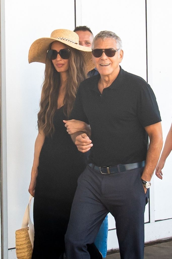 George Clooney and wife Amal make a glamorous airport arrival after turning heads at the 82nd Venice International Film Festival,
