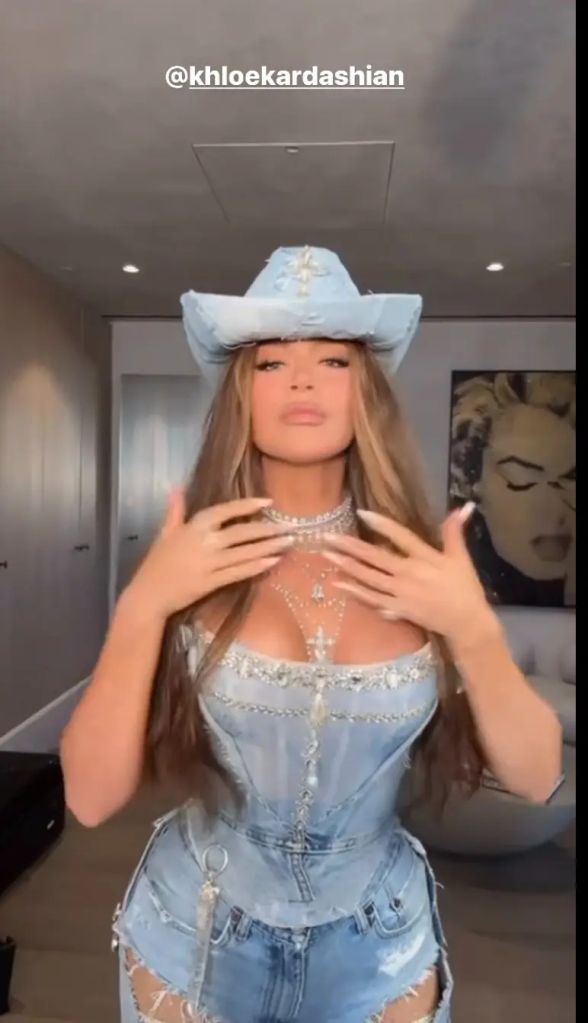 Khloe's wore a stunning cowboy outfit to her birthday bash