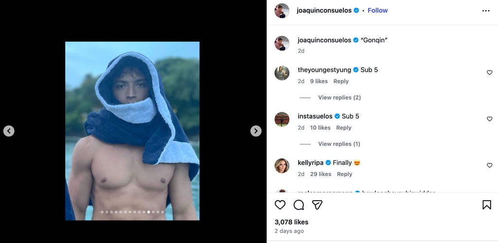 Kelly Ripa responded to her son's new life update by simply writing 'Finally' 