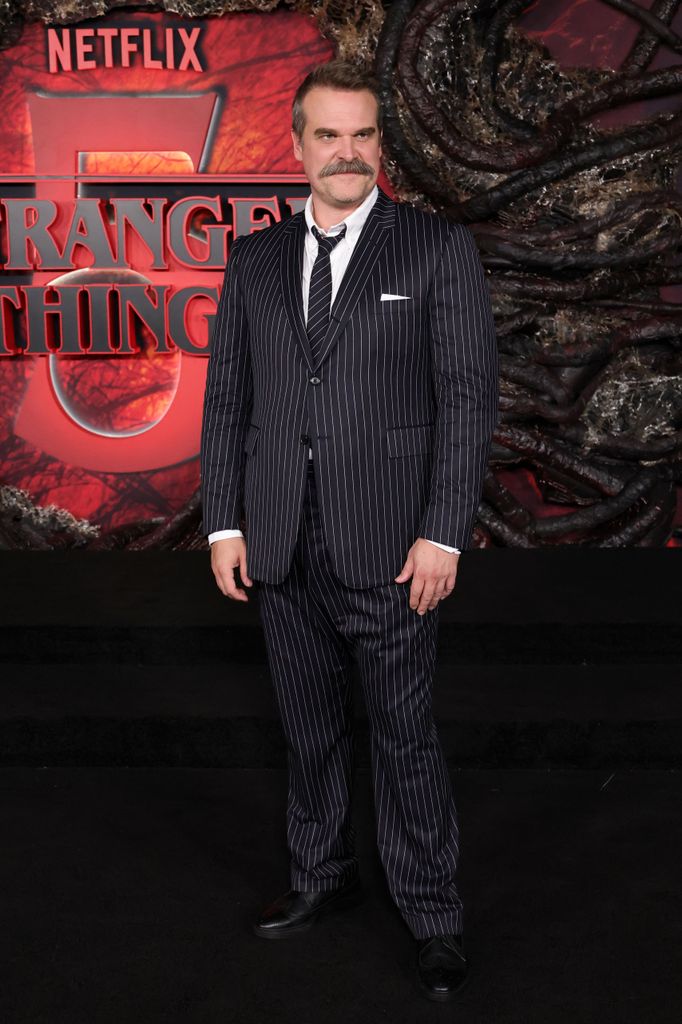 david harbour pinstripe suit