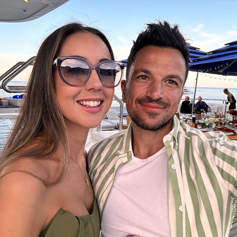 Emily Andre and Peter Andre taking a holiday selfie 