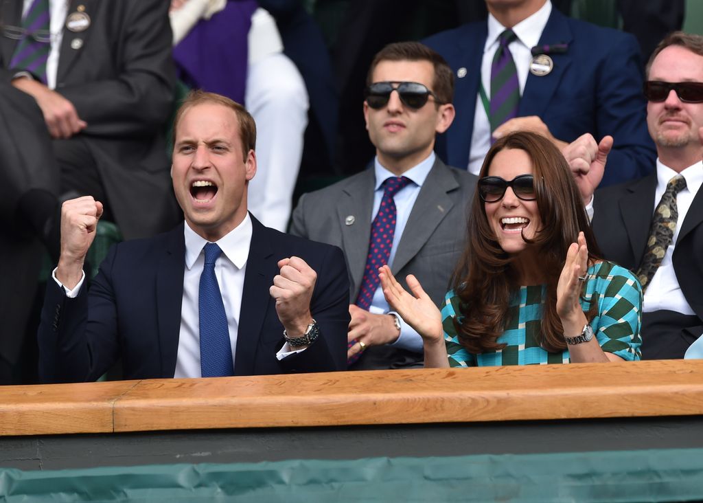 William and Kate during Wimbledon final 2014