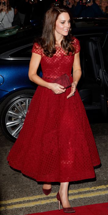 kate middleton wearing red ballet dress by marchesa notte