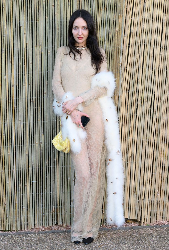 Tish Weinstock attends The Serpentine Gallery Summer Party 2025 in sheer valentino dress