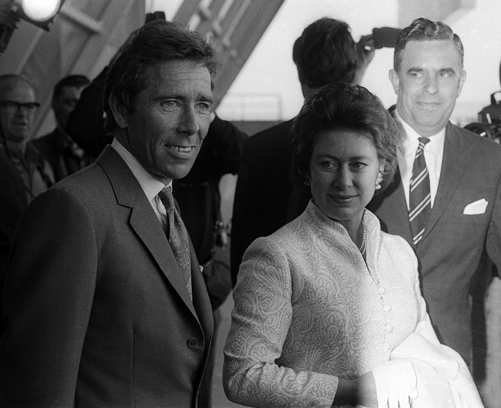 Black-and-white photo of Antony Armstrong-Jones and Princess Margaret at JFK Airport