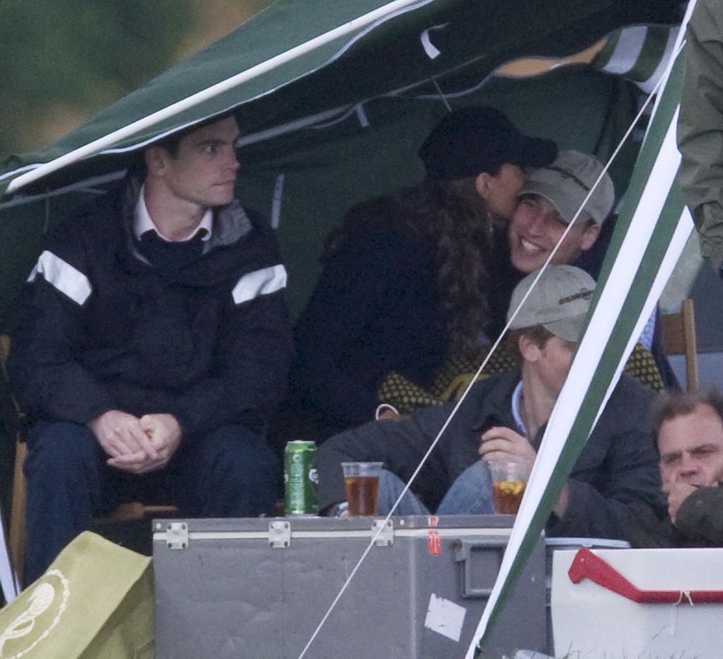 Princess Kate kissed Prince William in the forehead in a rare PDA moment