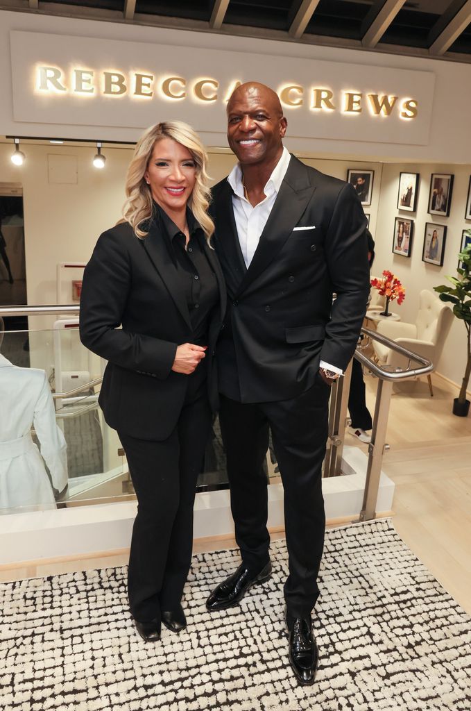 Rebecca Crews and Terry Crews attend Rebecca Crews Flagship VIP Grand Opening Cocktail Party on October 10, 2024 