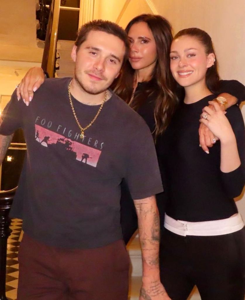 Victoria with daughter in law Nicole Peltz and son Beckham