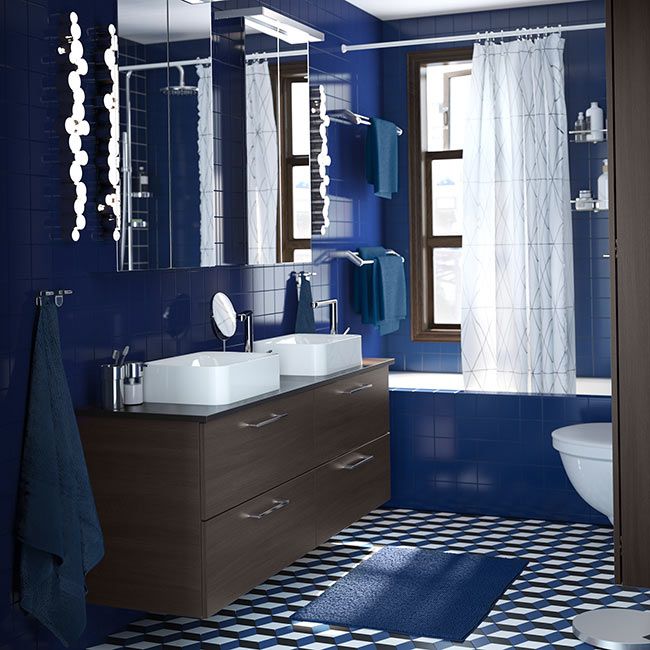 18 IKEA blue bathroom